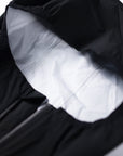 Black MOVE Sport Apparel men’s AquaLight jacket hood showing white interior lining and zipper details.