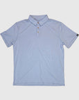 MOVE sport apparel Essential Polo Shirt in light blue, featuring a moisture-wicking fabric and classic button placket.