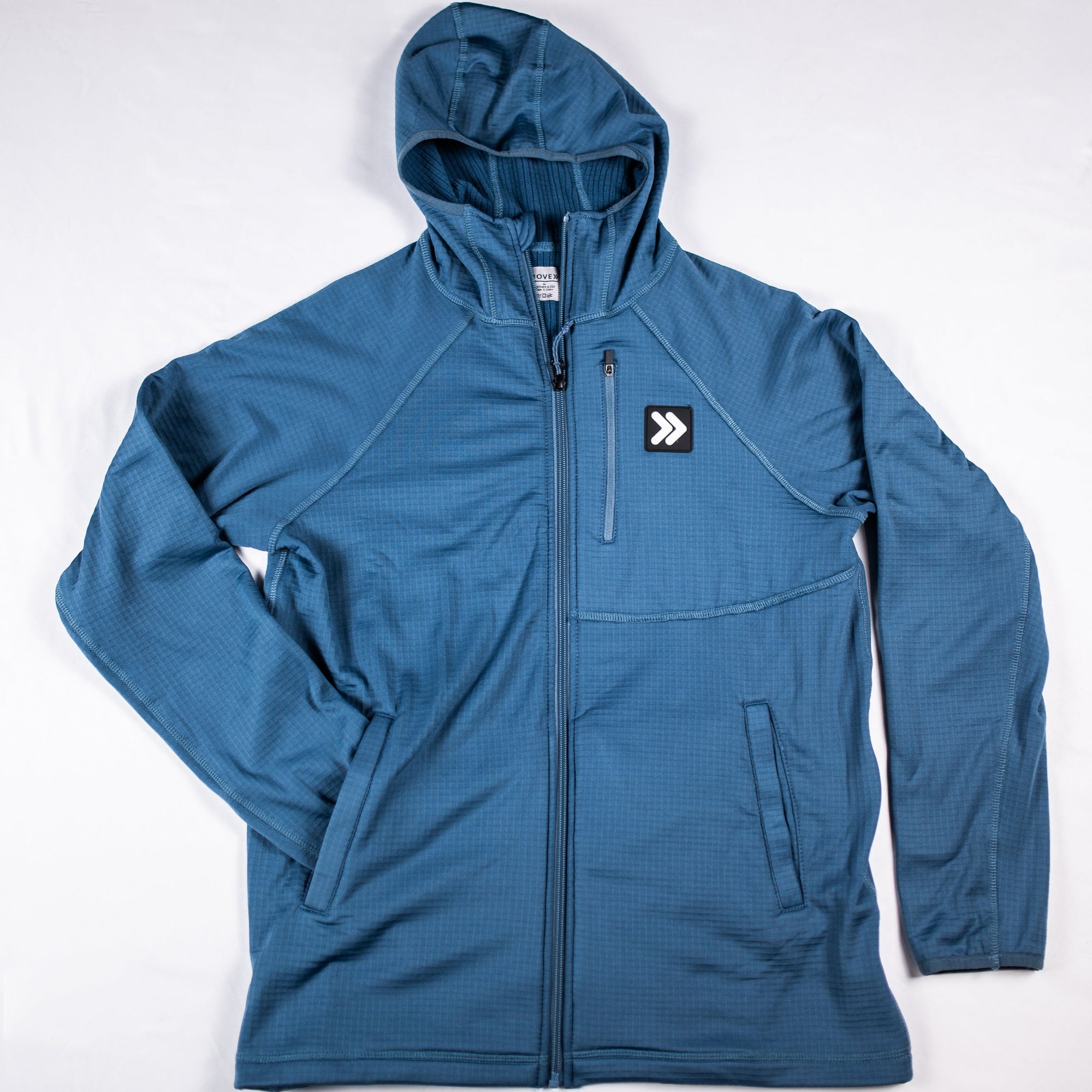 MOVE sport apparel Blue Mirage / M Men’s Waffle-Knit Hooded Jacket