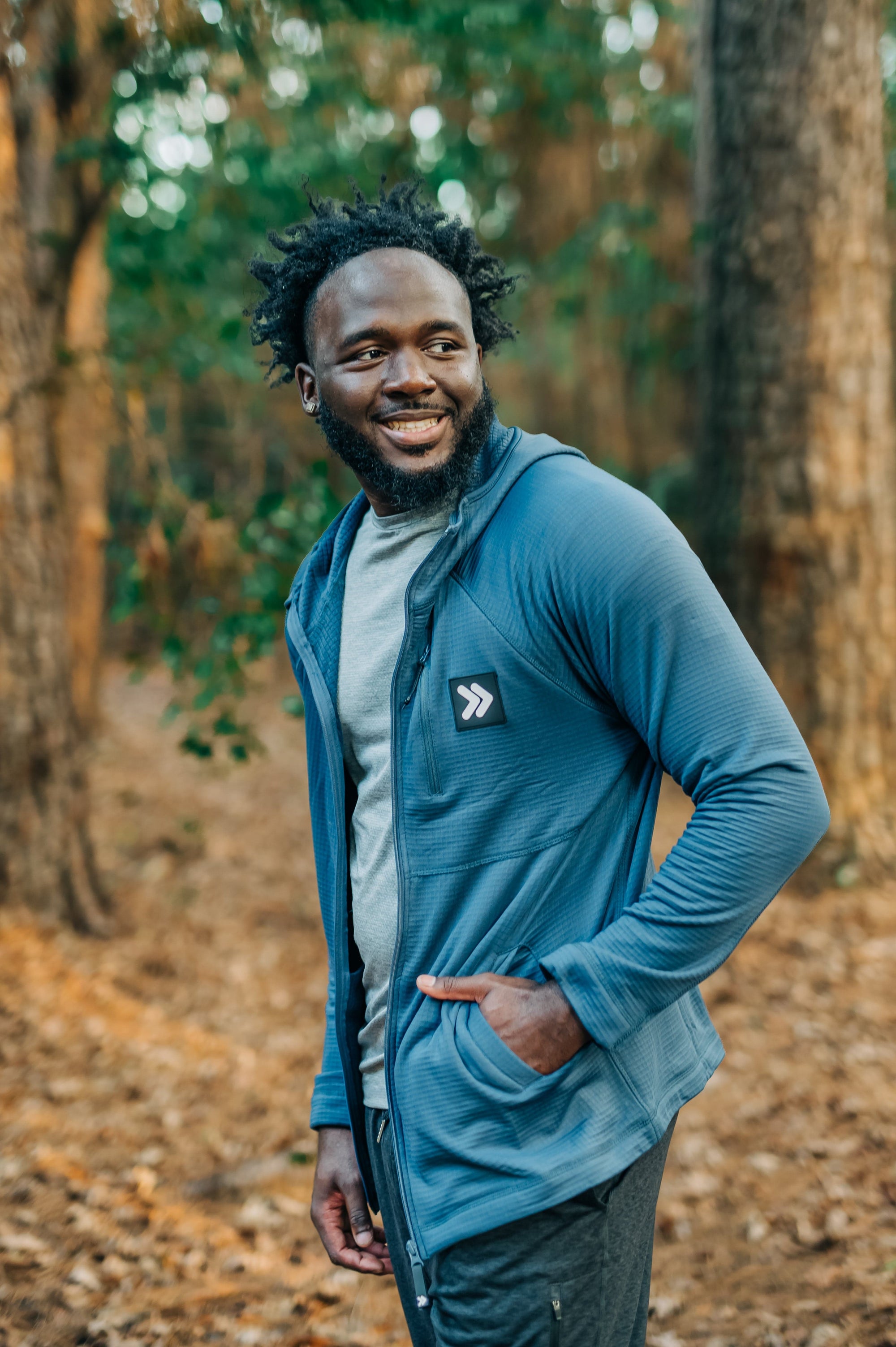 MOVE sport apparel Men’s Waffle-Knit Hooded Jacket