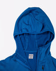 MOVE sport apparel women's blue waffle-knit full zip hoodie with integrated hood and zippered chest pocket