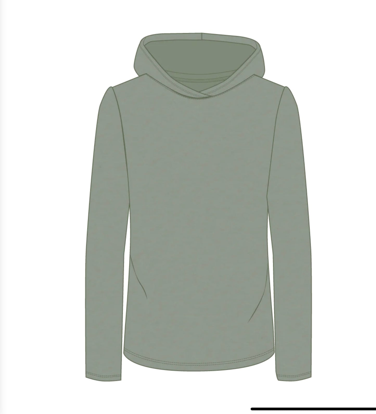 MENS ESSENETIAL LIGHTWEIGHT SUN HOODIE - SEAGRASS