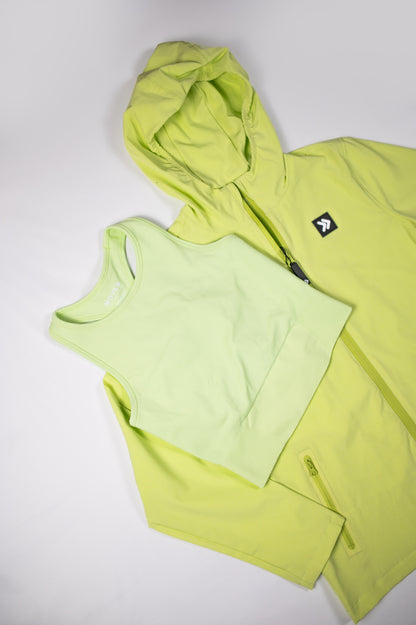 WOMEN'S SHORT SHELL JACKET - PISTACHIO