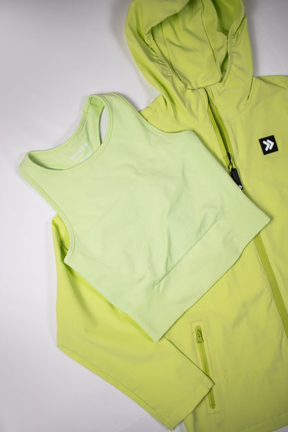 WOMEN'S SHORT SHELL JACKET - PISTACHIO