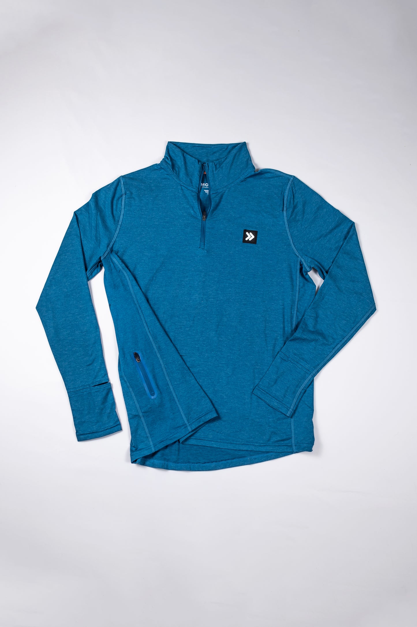 WOMENS ESSENTIAL QUARTER ZIP - HEATHER BLUE ASHES