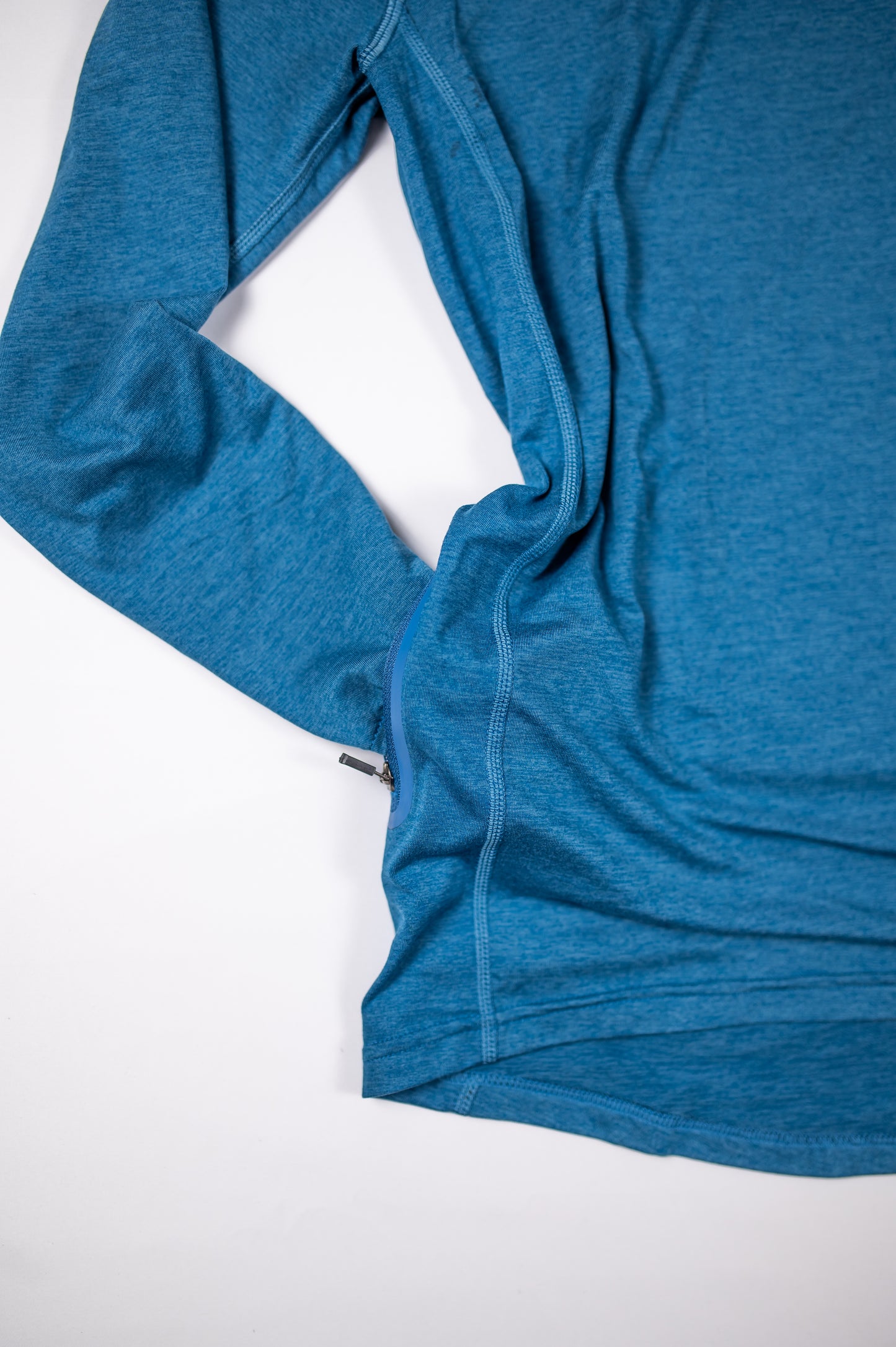 WOMENS ESSENTIAL QUARTER ZIP - HEATHER BLUE ASHES