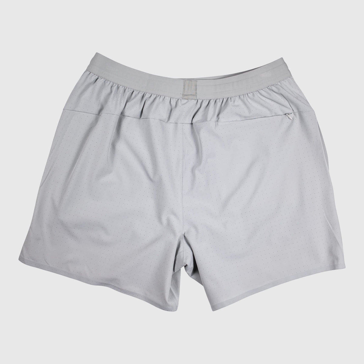 MOVE Sport Apparel Agility 6 inch training shorts in light grey with a perforated fabric and back pocket