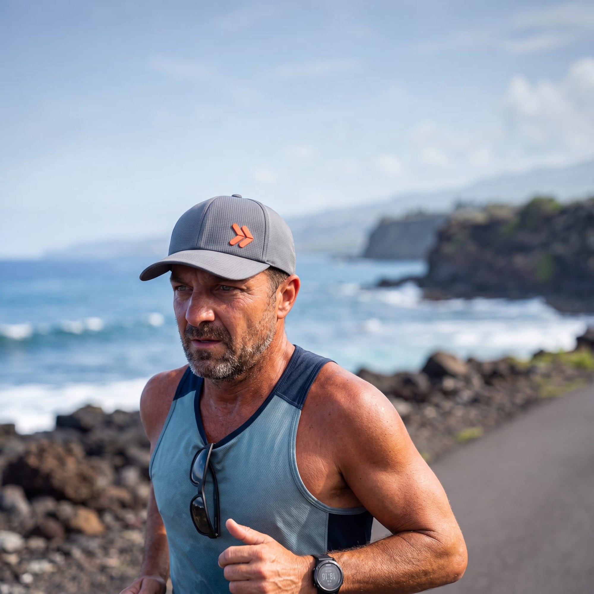 MOVE sport apparel hat Dark Slate Move Grey Logo Running Hat