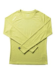 MOVE sport apparel Women's Essential long sleeve shirt in lime green with raglan sleeves and logo detail