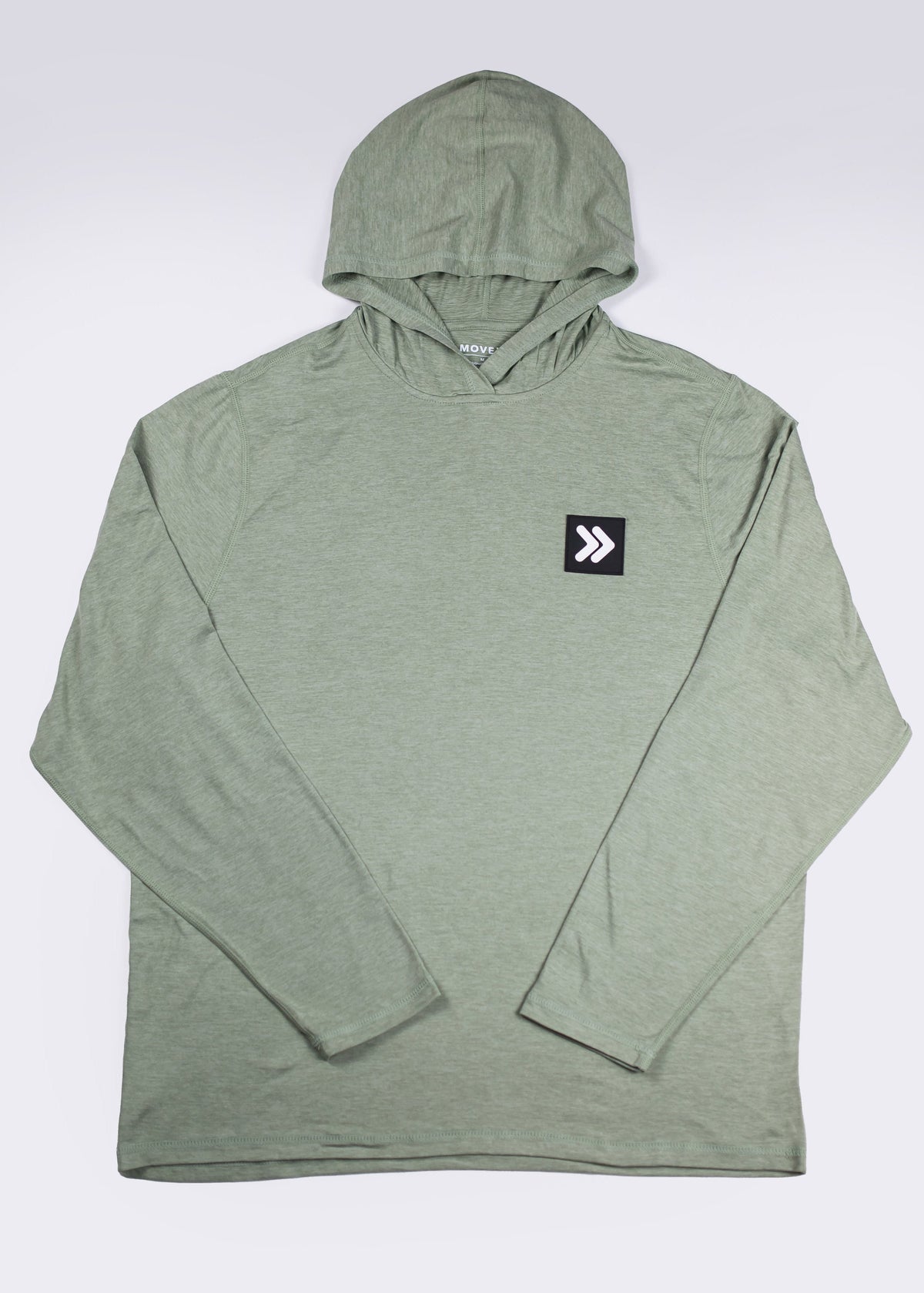 Front view of the Seagrass MOVE Sport Apparel men’s Essential Lightweight Sun Hoodie.