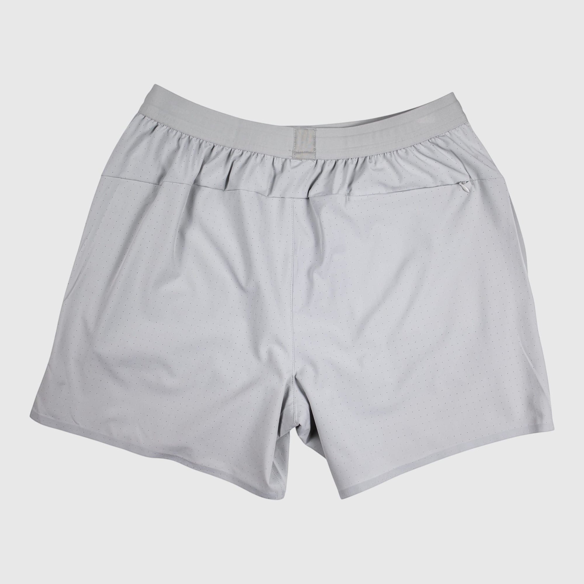 MOVE sport apparel Agility 6 inch training shorts in light grey with a perforated technical fabric and back pocket