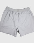 MOVE sport apparel Agility 6 inch training shorts in light grey with a perforated technical fabric and back pocket