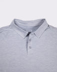 MOVE sport apparel Essential Polo Shirt in light grey moisture-wicking fabric with a classic collar and button placket