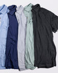 MOVE sport apparel Essential Polo Shirts in five different colors made from moisture-wicking performance fabric.