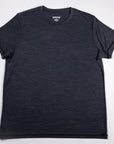 MOVE Sport Apparel women’s Merino Short Sleeve T-Shirt: Front flat-lay view of Black Merino Short Sleeve T-Shirt.