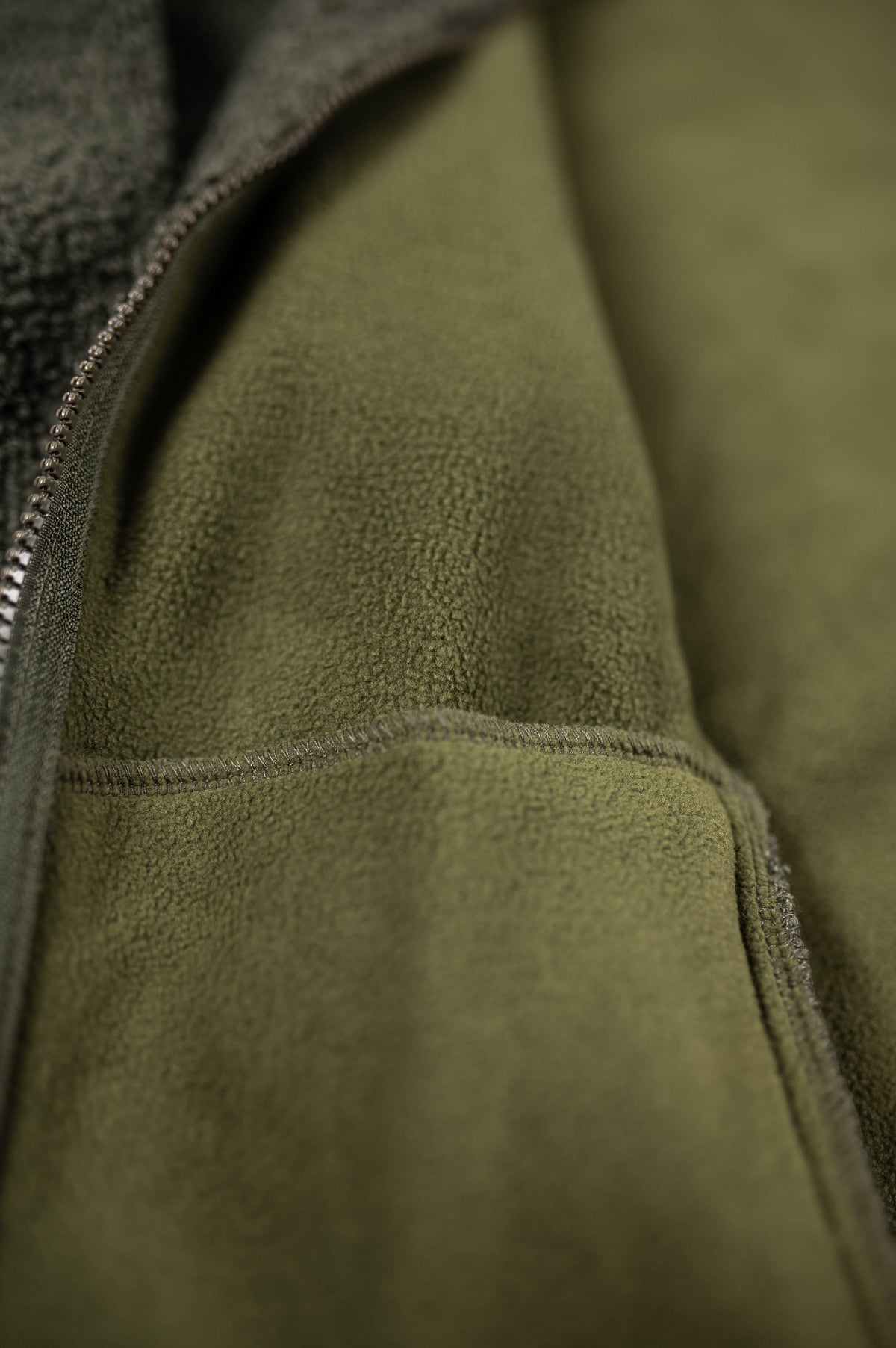 MOVE sport apparel women's olive green sherpa jacket with soft fleece lining and durable zipper detail