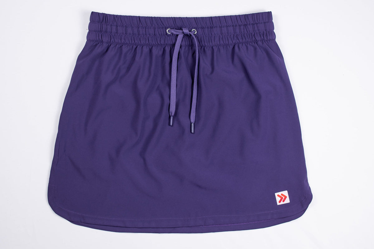 Front view of MOVE Sport Apparel women’s Skort in Gothic Grape.
