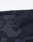 Inner waistband detail on MOVE Sport Apparel women’s 25-Inch Running Tights in Black Camouflage.