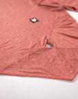 MOVE Sport Apparel women’s Black Label Lightweight Sun Hoodie: Desert Sand sun hoodie sleeve cuff and seam detail.